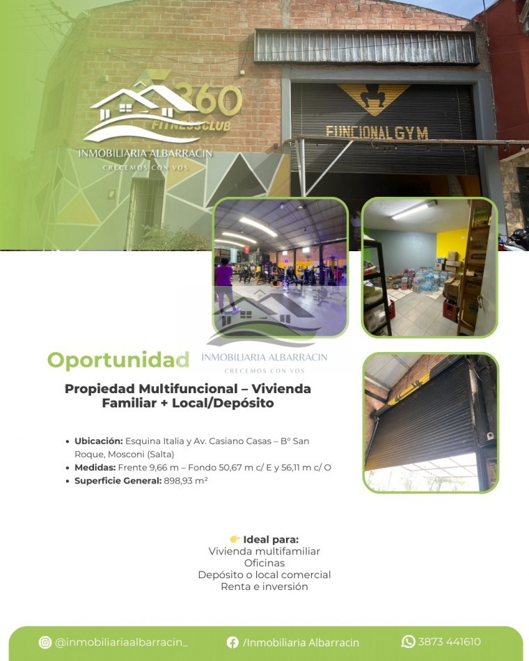 Mosconi - Av. Casiano Casas Galpon Comercial en Venta