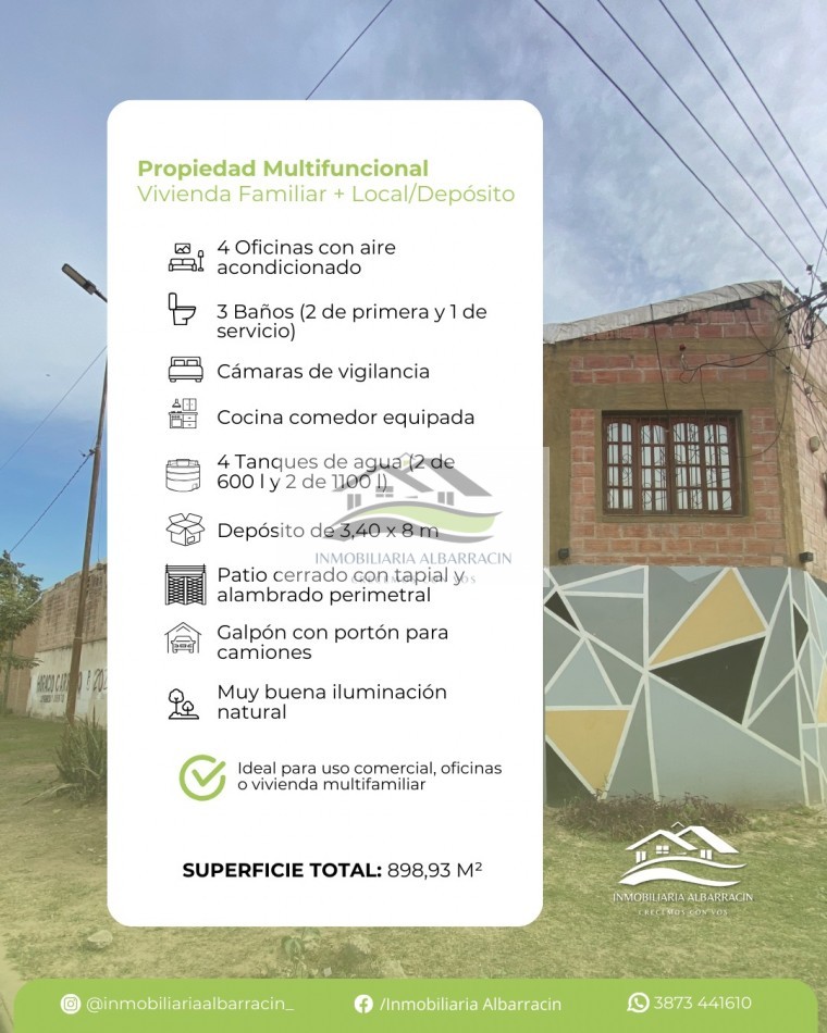 Mosconi - Av. Casiano Casas Galpon Comercial en Venta